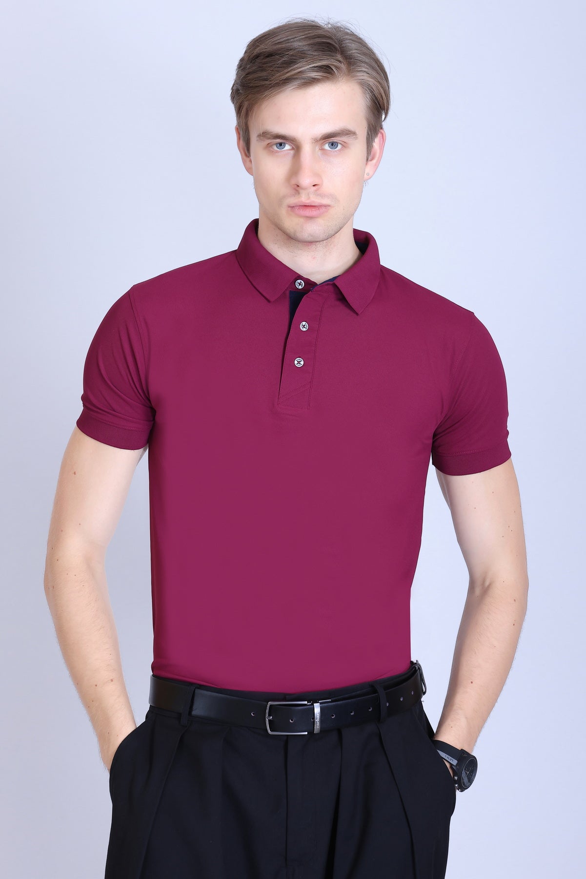 WINBARG Spanish Polo T-Shirt in Majenta - image 1