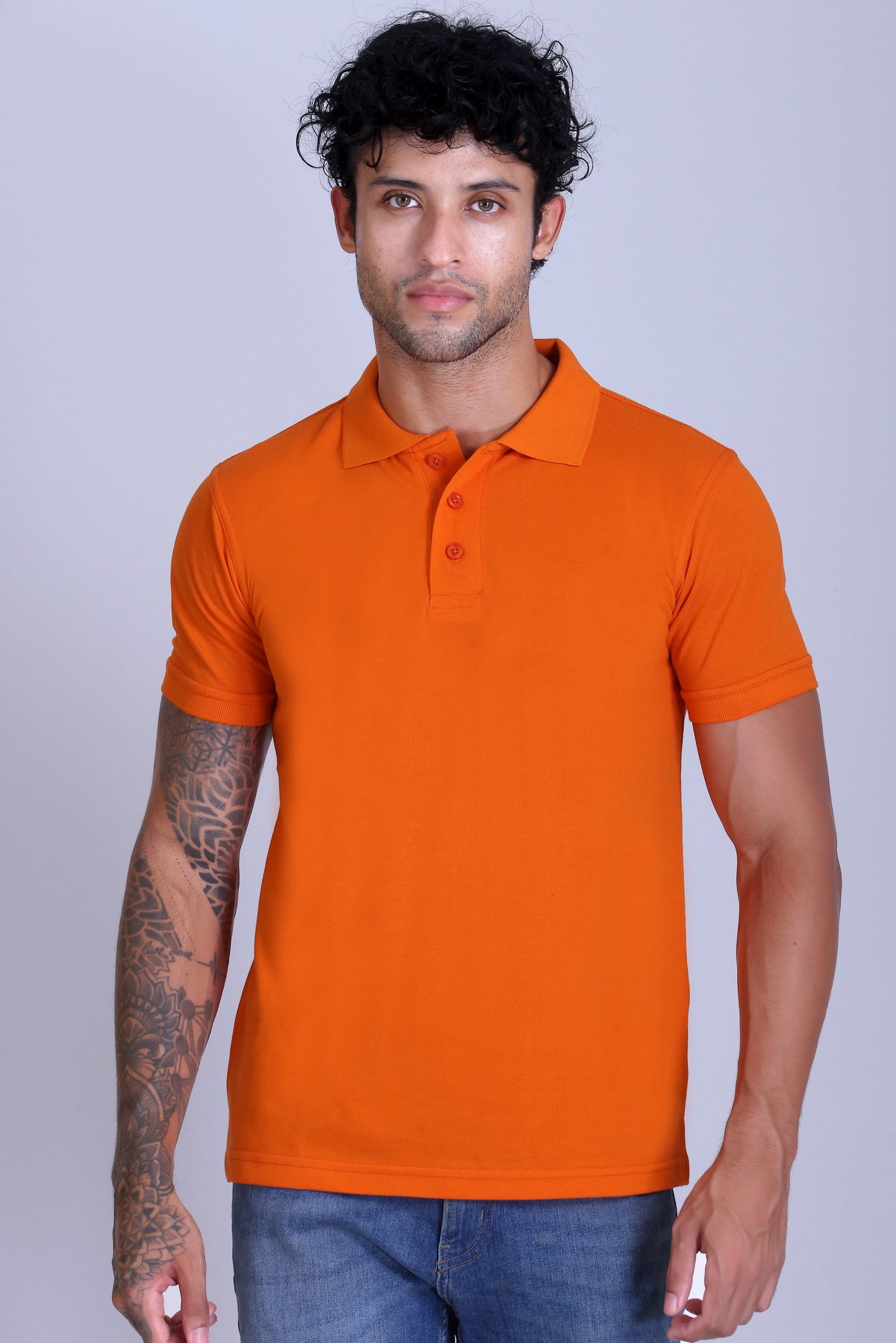 PIKMEE Fastees Polo T-Shirt in Orange - image 1