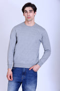 Pikmee Zero Degree Men's Crew Neck Cotton Fleece Sweatshirt - Grey Melange