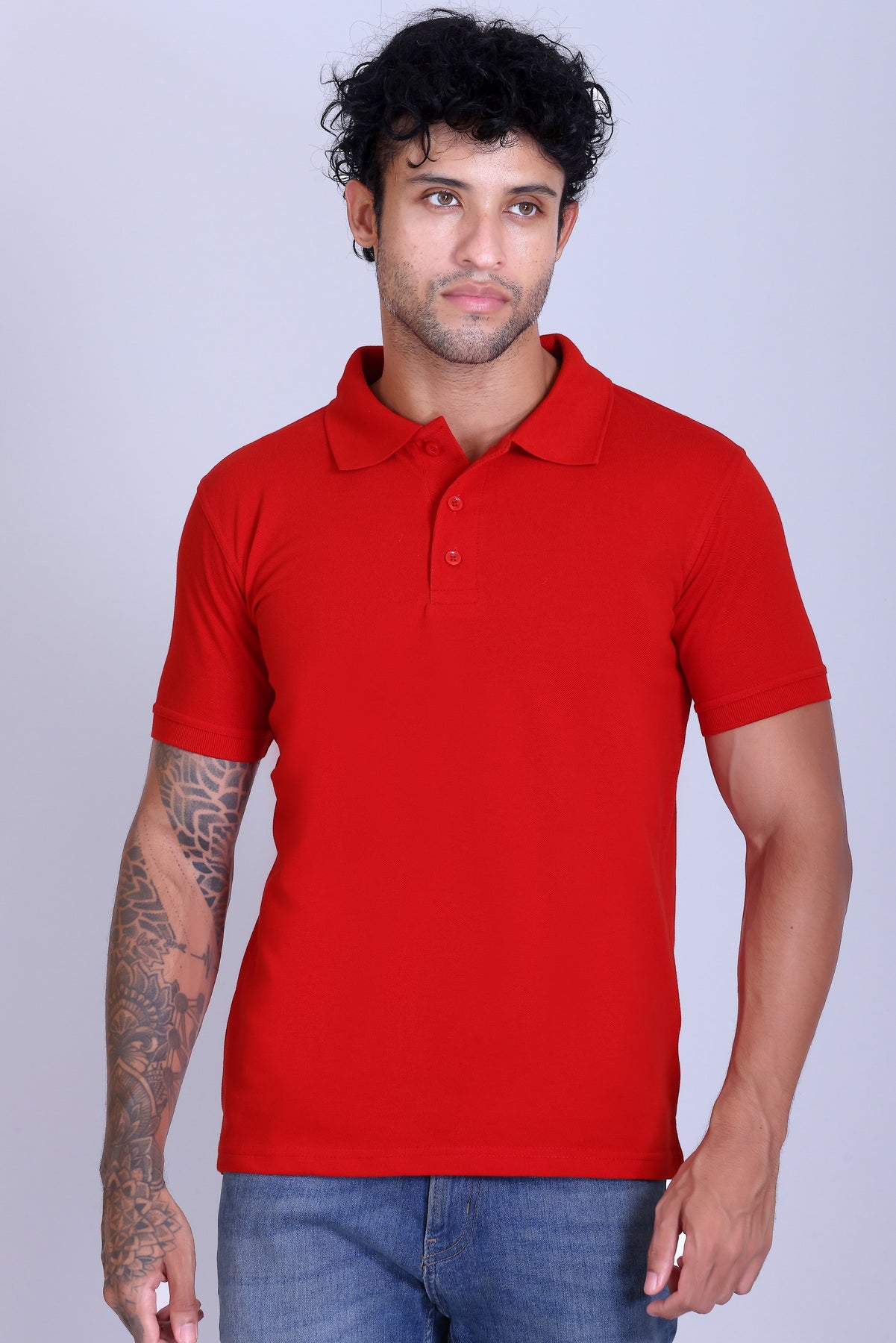 PIKMEE Quota Polo T-Shirt in Red - image 1