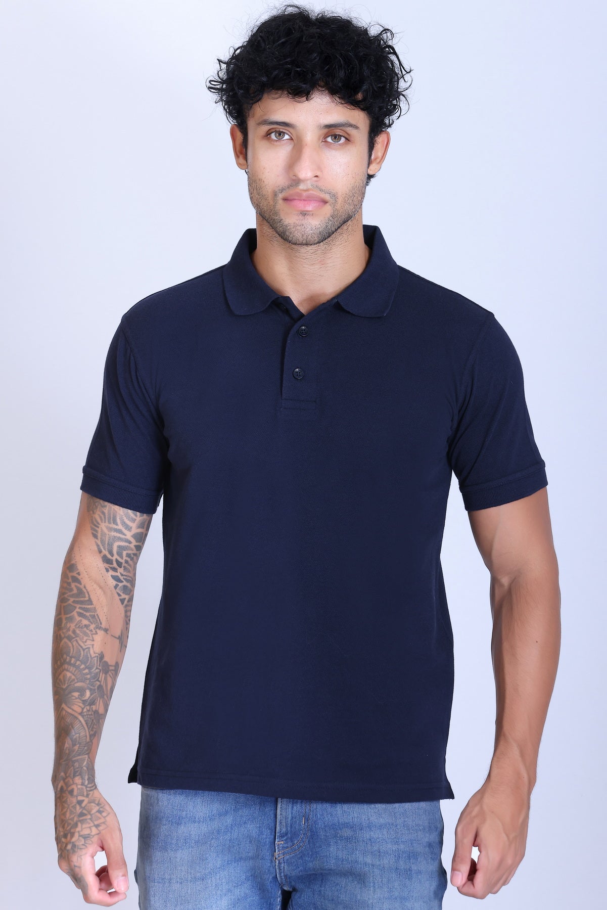 WINBARG Eco-Tees Polo T-Shirt in Navy - image 1
