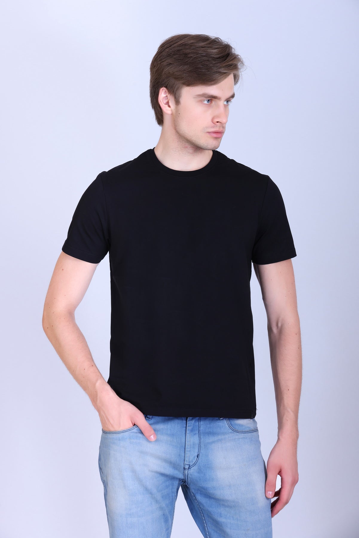 WINBARG Crew Neck T-Shirt in Black - image 1