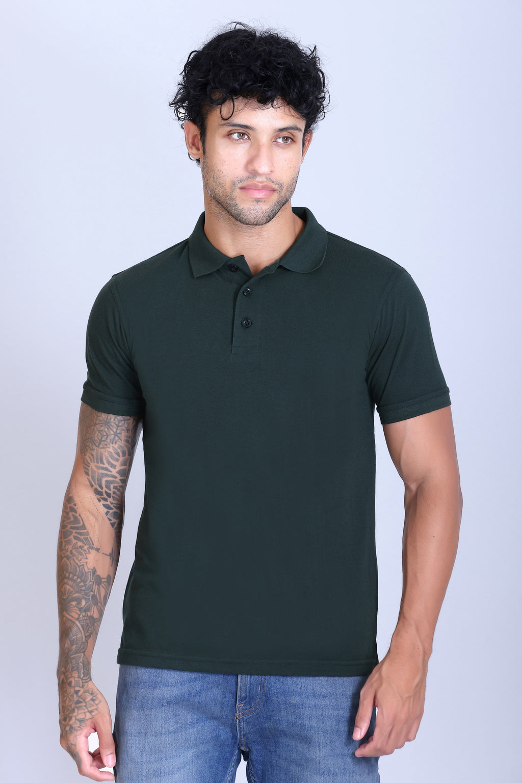 PIKMEE Fastees Polo T-Shirt in Bottel Green - image 1