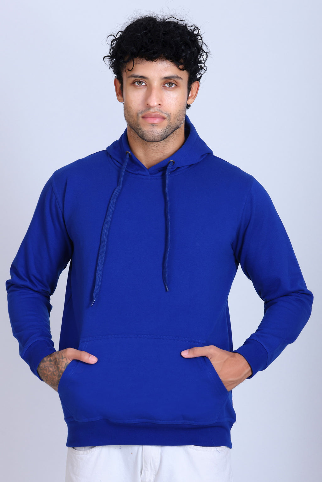 Pikmee Zero Degree Men's Pullover Hooded Sweatshirt - Royal Blue