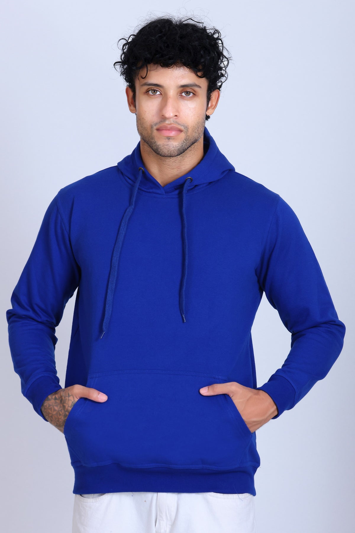 Pikmee Zero Degree Men's Pullover Hooded Sweatshirt - Royal Blue