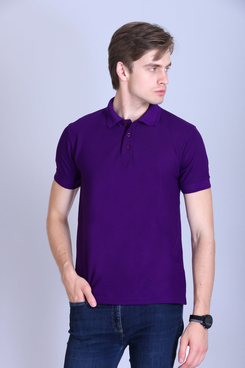 PIKMEE Promo-Tees Polo T-Shirt in Purple - image 1