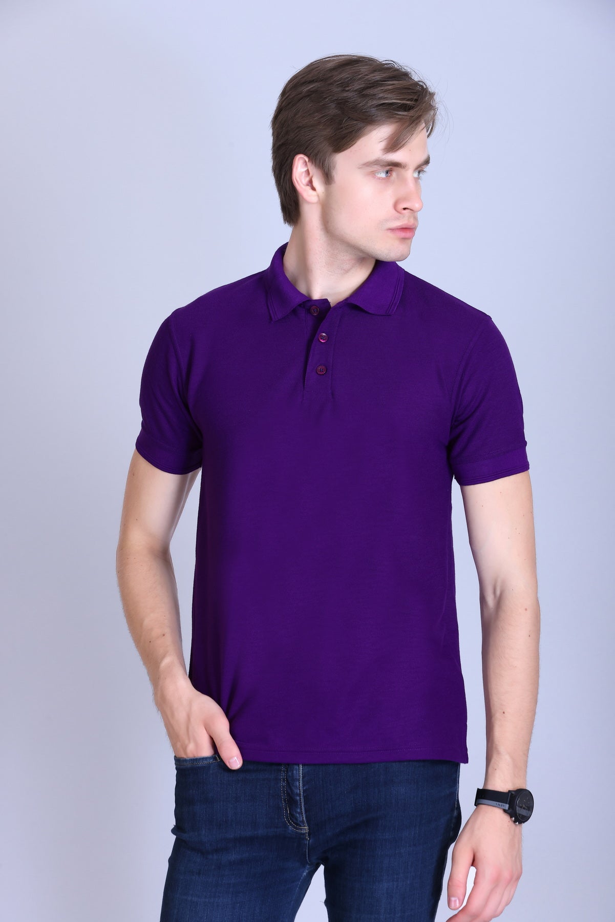 PIKMEE Promo-Tees Polo T-Shirt in Purple - image 1