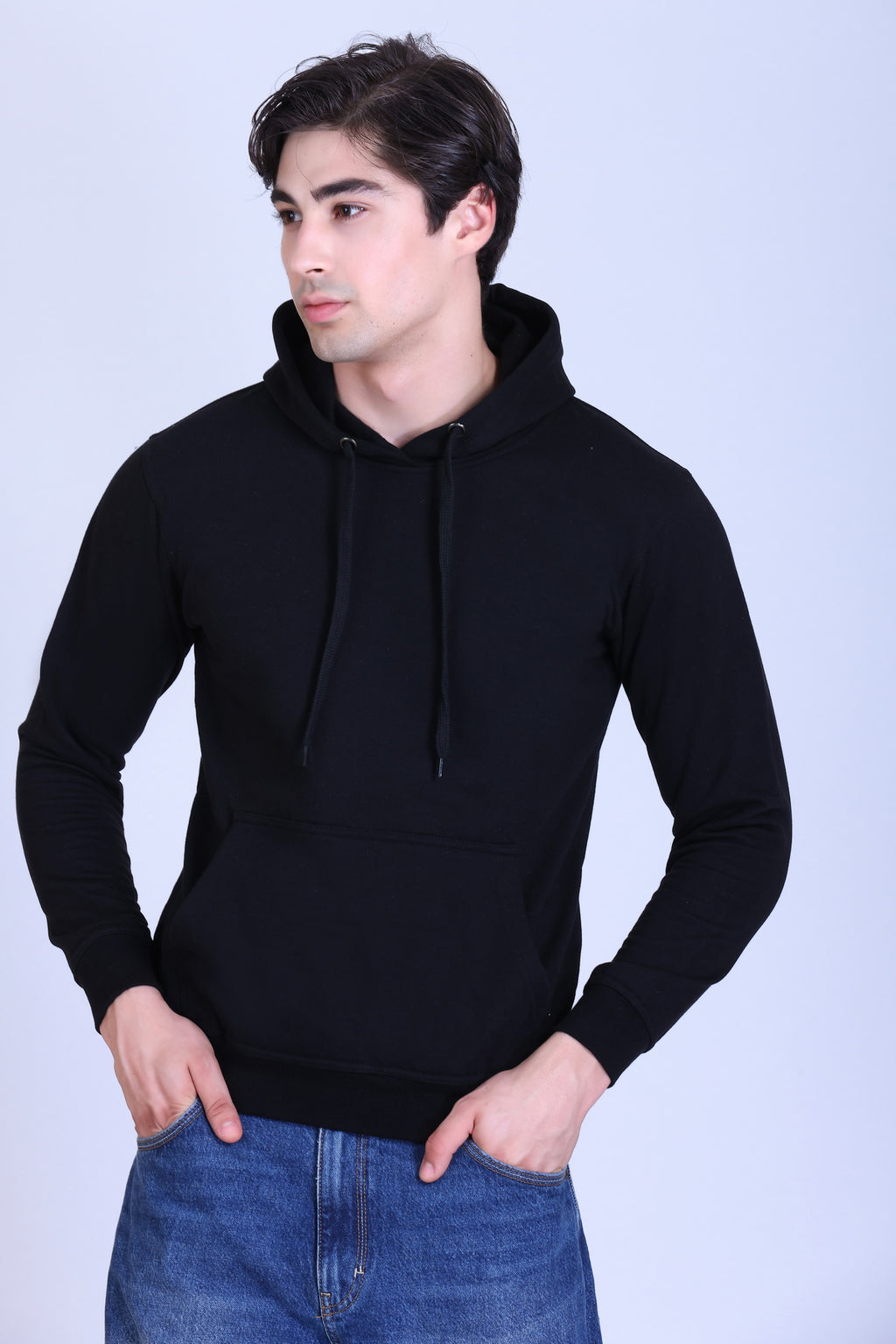 Pikmee Zero Degree Men's Pullover Hooded Sweatshirt - Black