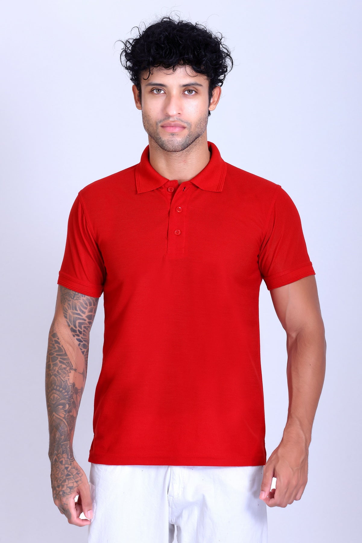 PIKMEE Promo-Tees Polo T-Shirt in Red - image 1