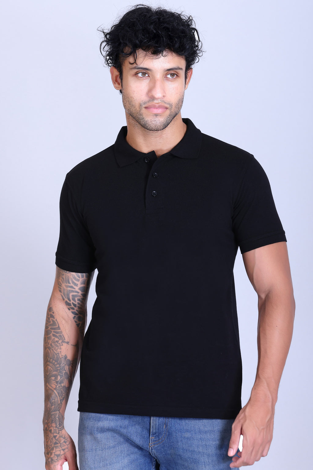 PIKMEE Fastees Polo T-Shirt in Black - image 1