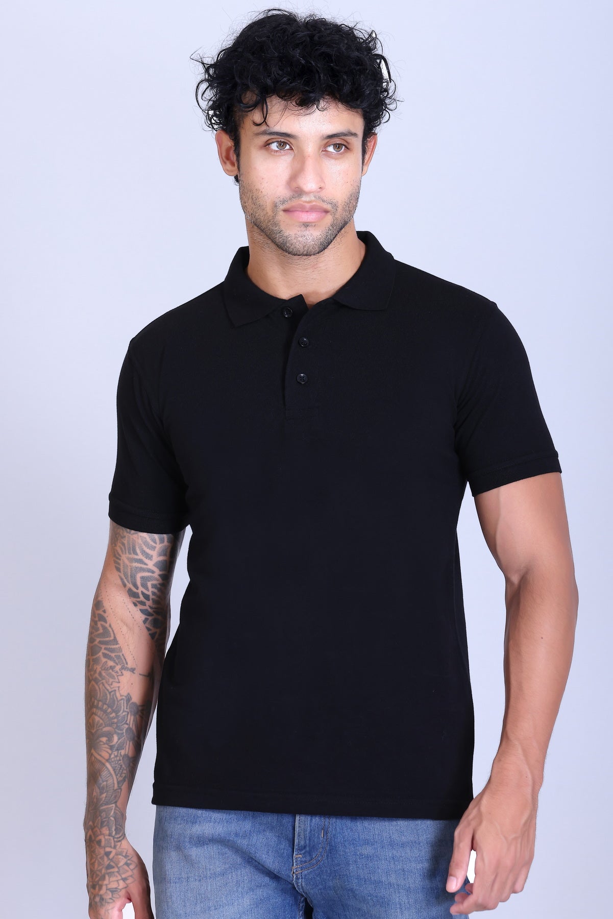 PIKMEE Fastees Polo T-Shirt in Black - image 1