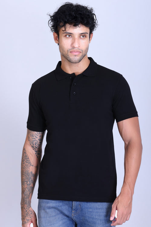 PIKMEE Fastees Polo T-Shirt in Black - image 1