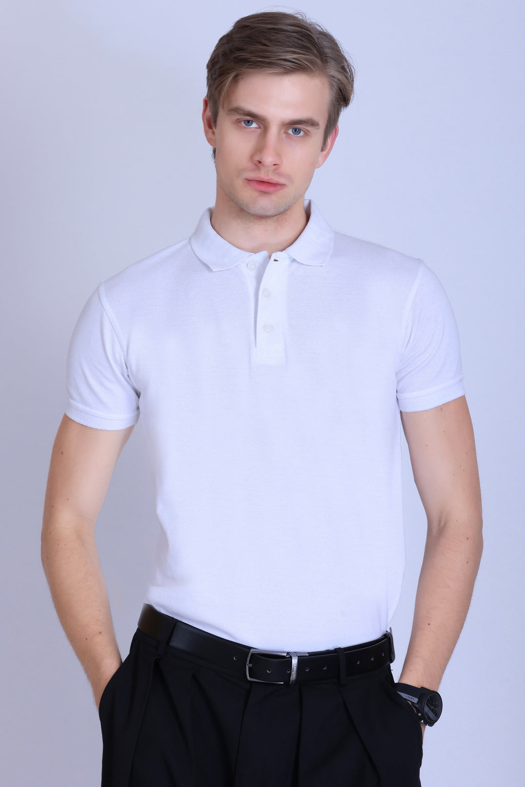 WINBARG Eco-Tees Polo T-Shirt in White - image 1