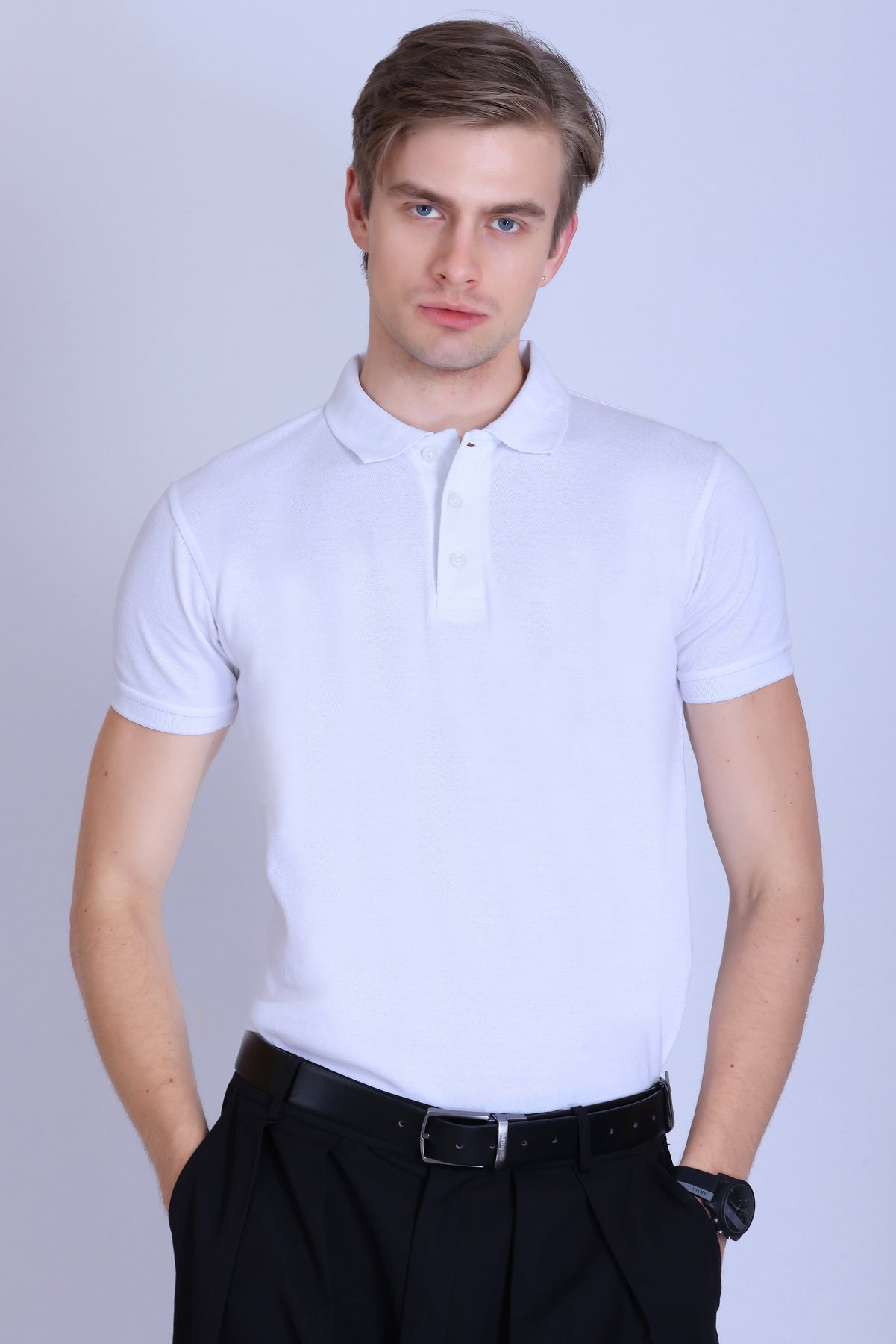 WINBARG Eco-Tees Polo T-Shirt in White - image 1