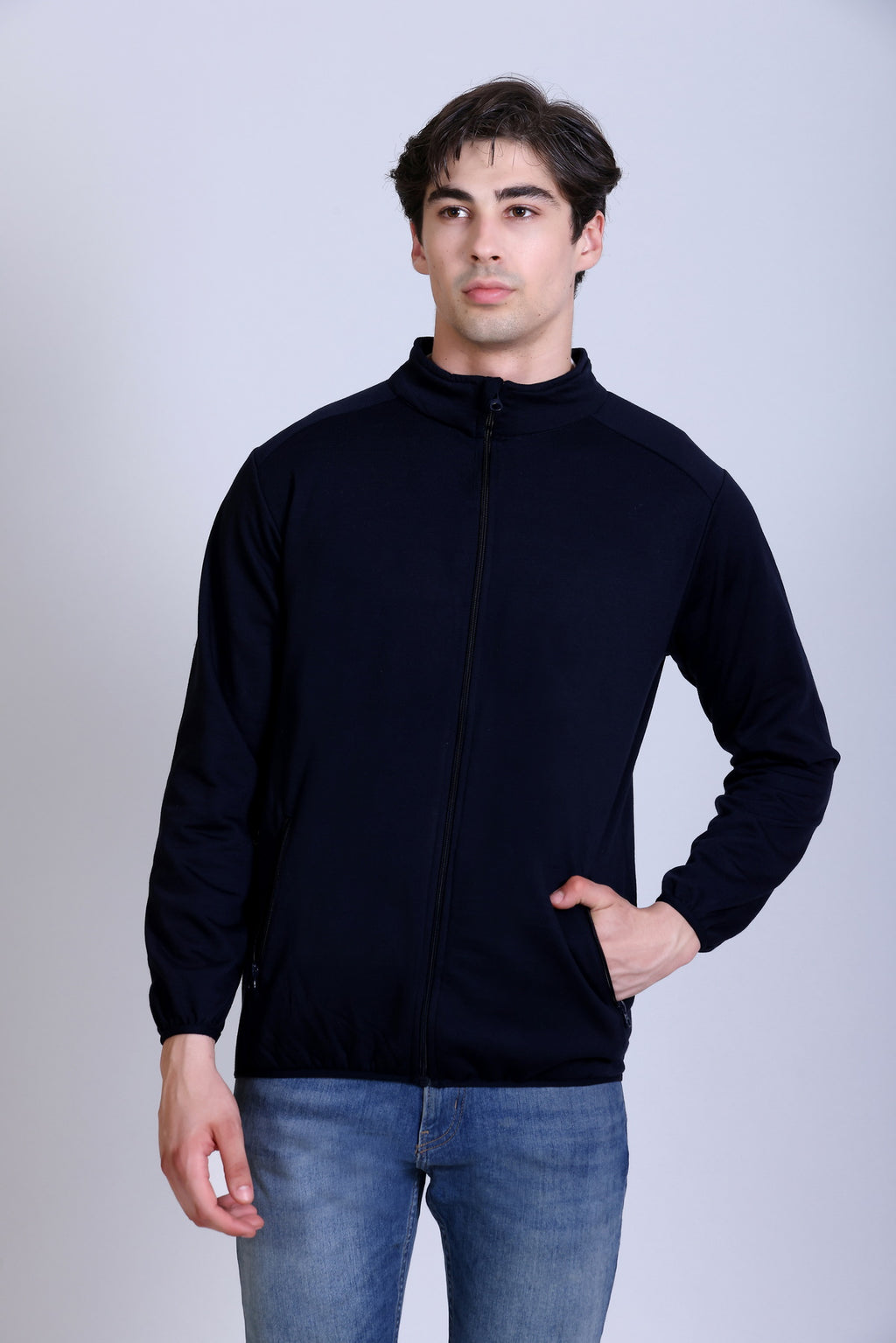 Pikmee North Pole Men's Poly Viscose Fleece Winter Jacket - Black