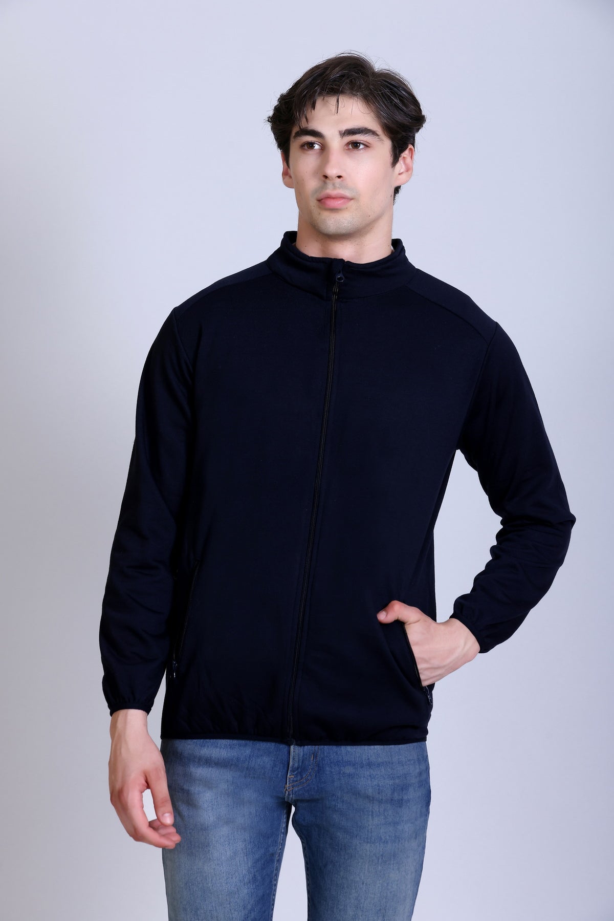 Pikmee North Pole Men's Poly Viscose Fleece Winter Jacket - Black
