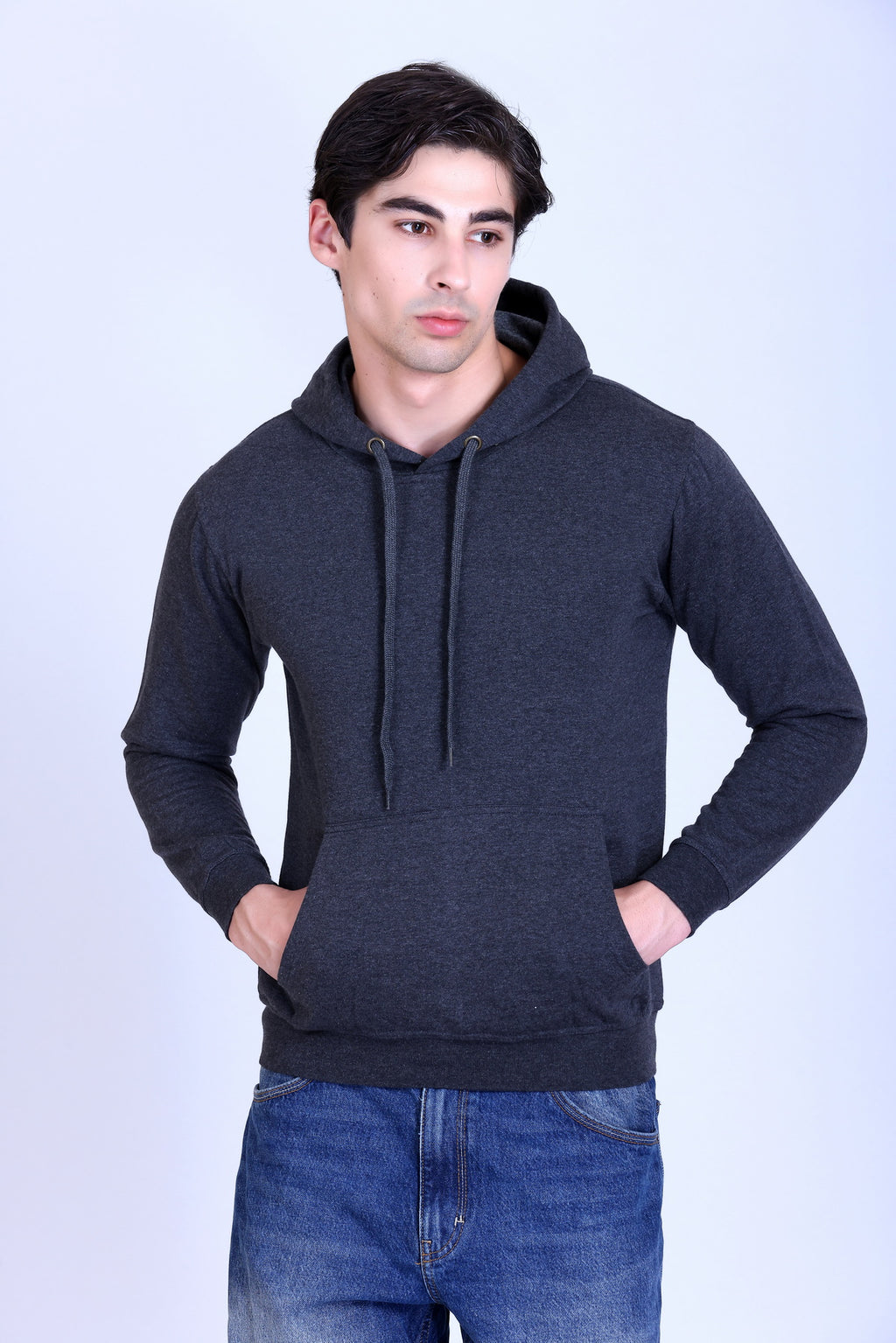 Pikmee Zero Degree Men's Pullover Hooded Sweatshirt - Charcoal