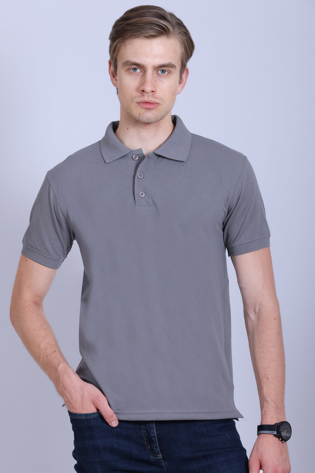 PIKMEE Quota Polo T-Shirt in Grey - image 1