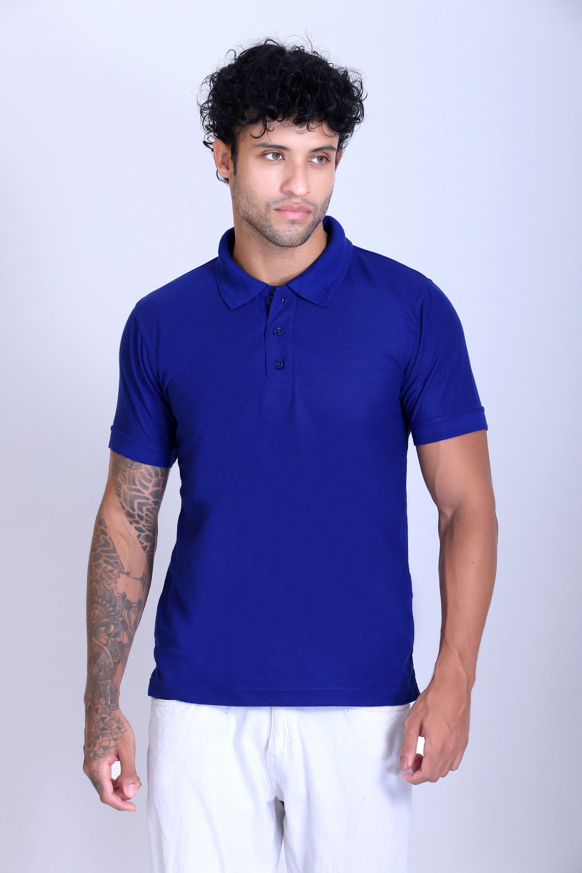 PIKMEE Promo-Tees Polo T-Shirt in Royal Blue - image 1