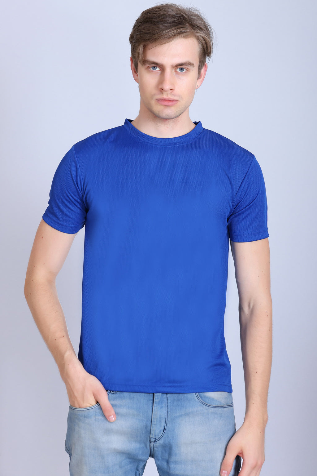 Sports Republic Acti-Runn Dryfit Crew Neck T-Shirt in Royal Blue