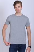 PIKMEE Skinta Bio Wash Crew Neck T-Shirt in Grey Melange - image 1