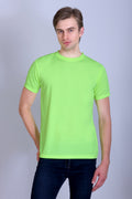 Sports Republic Acti-Runn Dryfit Crew Neck T-Shirt in Fluorescent Green