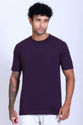 PIKMEE Skinta Bio Wash Crew Neck T-Shirt in Purple - image 1