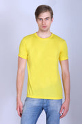 Sports Republic Acti-Runn Dryfit Crew Neck T-Shirt in Golden Yellow