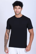 PIKMEE Skinta Bio Wash Crew Neck T-Shirt in Black - image 1