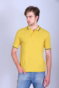 Sports Republic Acti Hy:Dry Dryfit Polo T-Shirt in Golden Yellow With Black Tipping