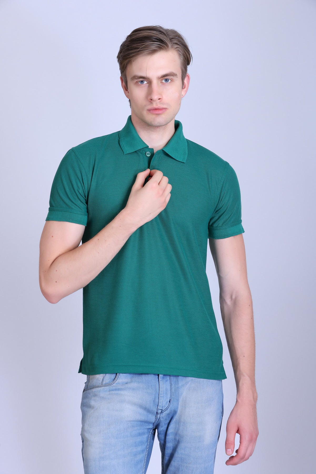 PIKMEE Promo-Tees Polo T-Shirt in Arab Green - image 1