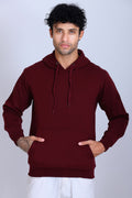Pikmee Zero Degree Men's Pullover Hooded Sweatshirt - Maroon