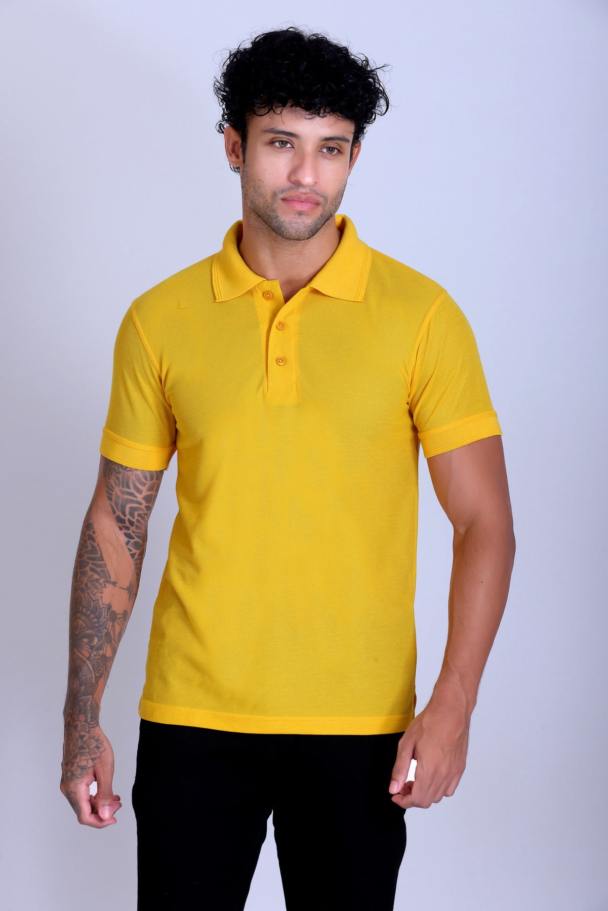 PIKMEE Promo-Tees Polo T-Shirt in Golden Yellow - image 1