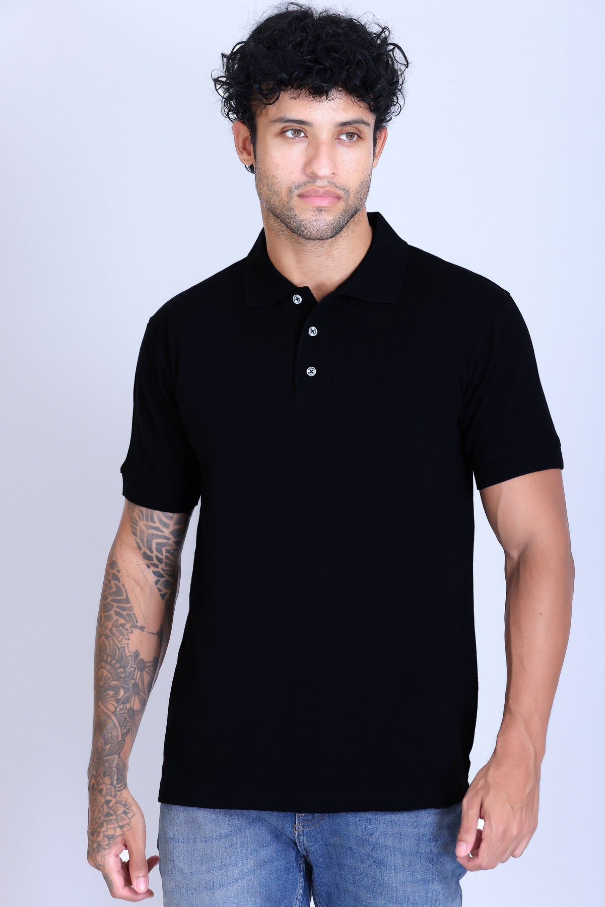 WINBARG Eco-Tees Polo T-Shirt in Black - image 1