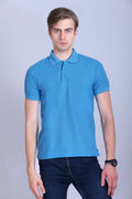 PIKMEE Promo-Tees Polo T-Shirt in Aqua Blue - image 1