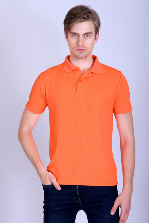 Sports Republic Acti-Play Dryfit Polo T-Shirt in Fluorescent Orange
