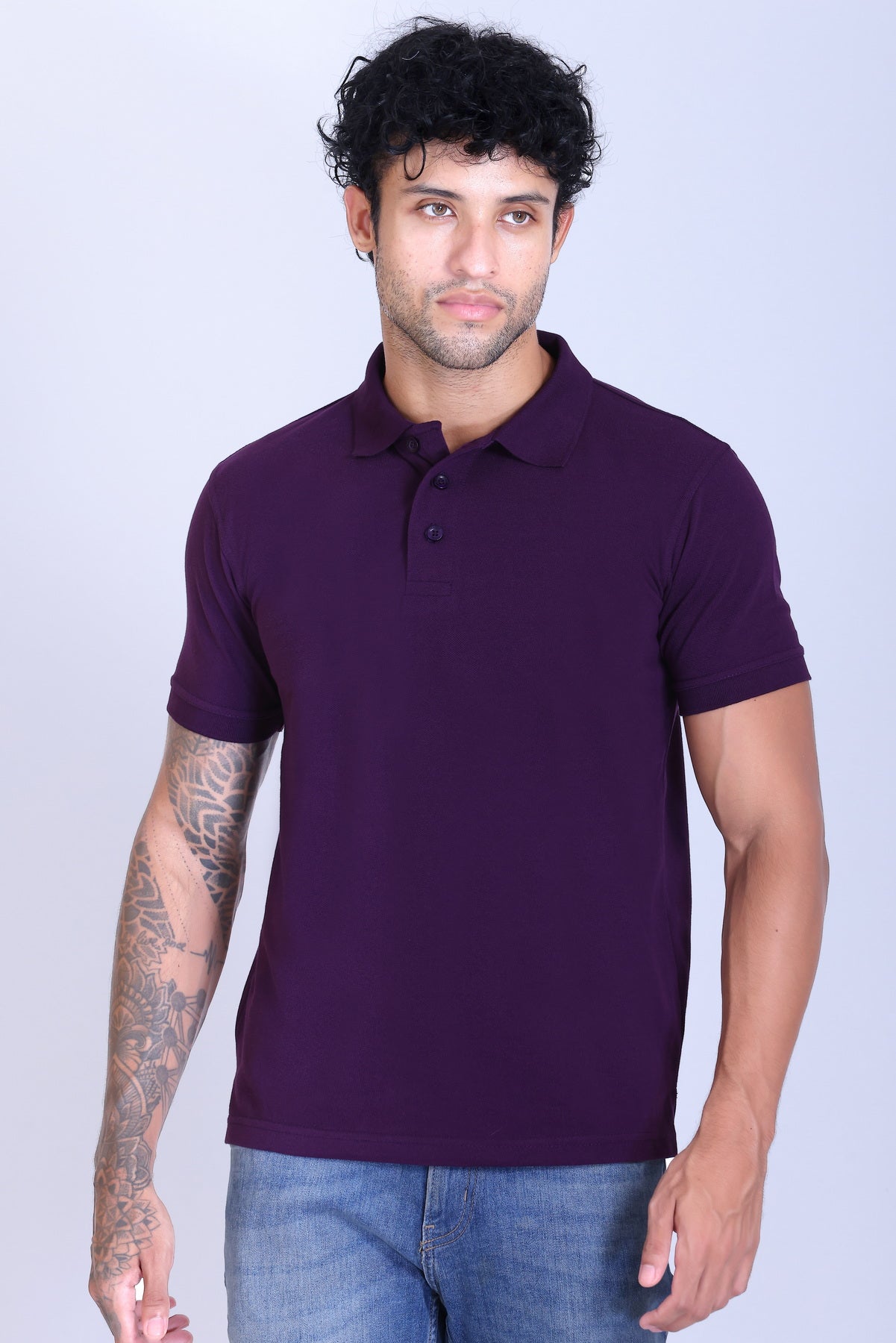 PIKMEE Fastees Polo T-Shirt in Purple - image 1