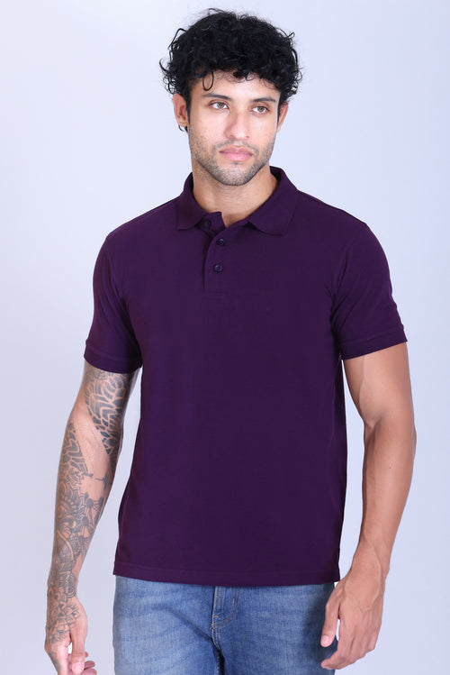 PIKMEE Fastees Polo T-Shirt in Purple - image 1
