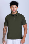 WINBARG Spanish Polo T-Shirt in Olive - image 1
