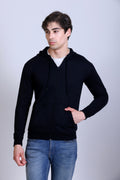 Pikmee Polaris Men's Zipper Hoodie Sweatshirt - Black
