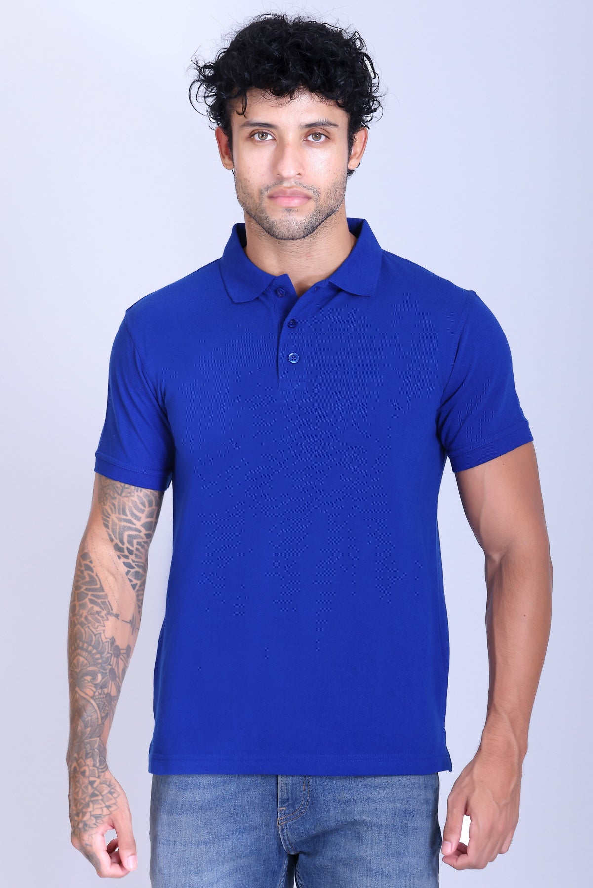 PIKMEE Fastees Polo T-Shirt in Royal Blue - image 1