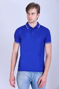 Sports Republic Acti Hy:Dry Dryfit Polo T-Shirt in Royal Blue With White Tipping