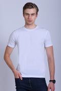 PIKMEE Skinta Bio Wash Crew Neck T-Shirt in White - image 1