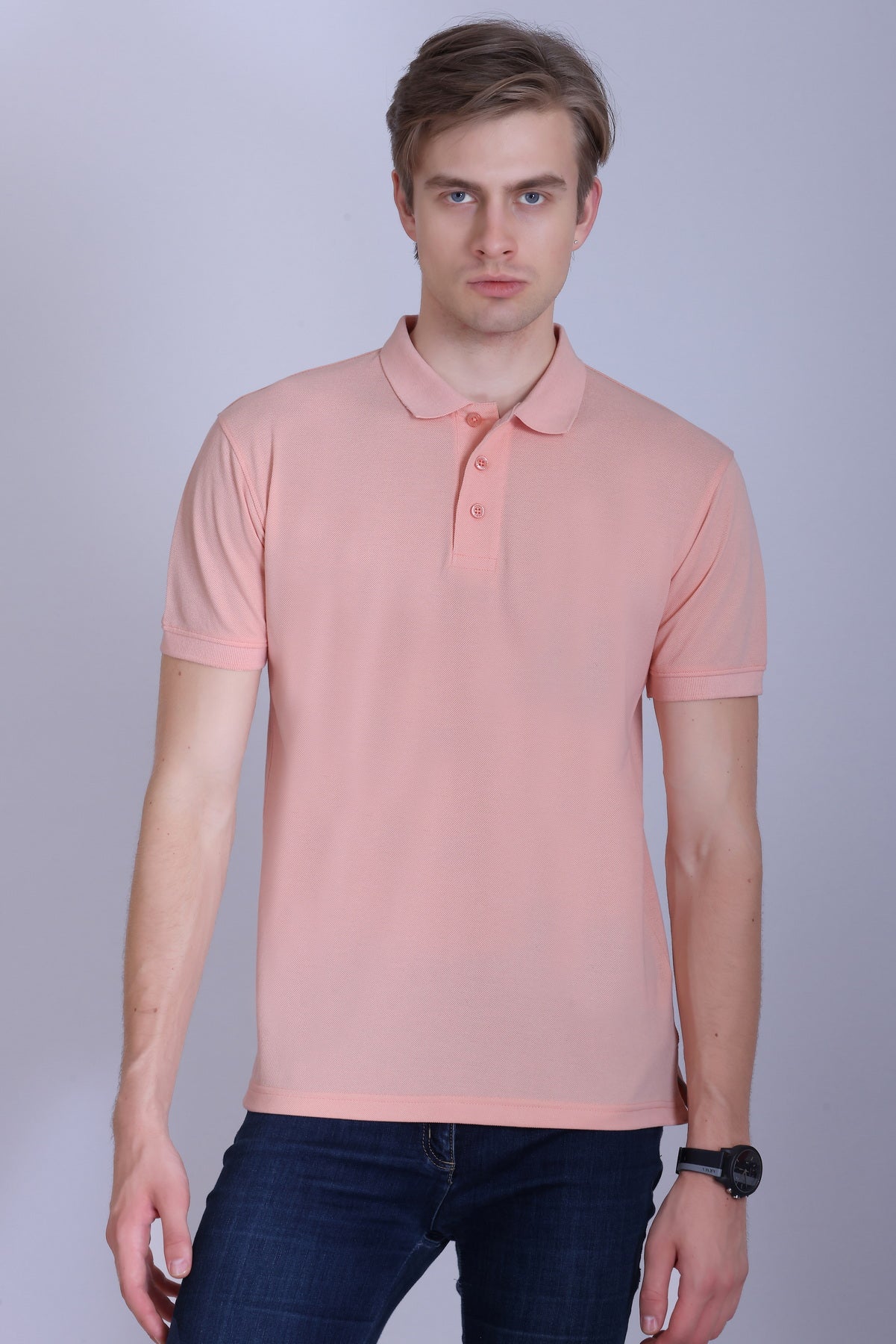 PIKMEE Fastees Polo T-Shirt in Peach - image 1