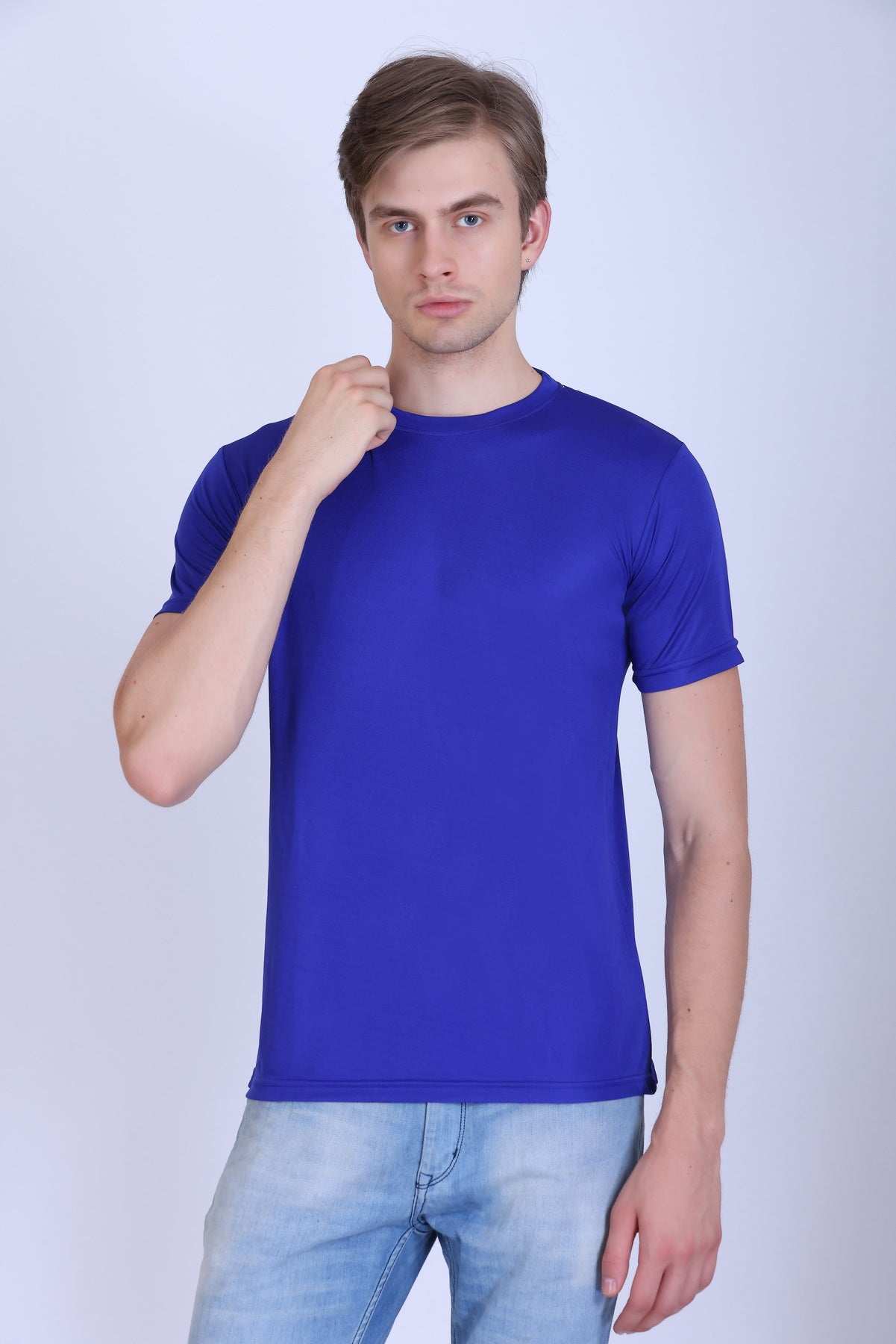 Sports Republic Acti-Go Dryfit Crew Neck T-Shirt in Royal Blue