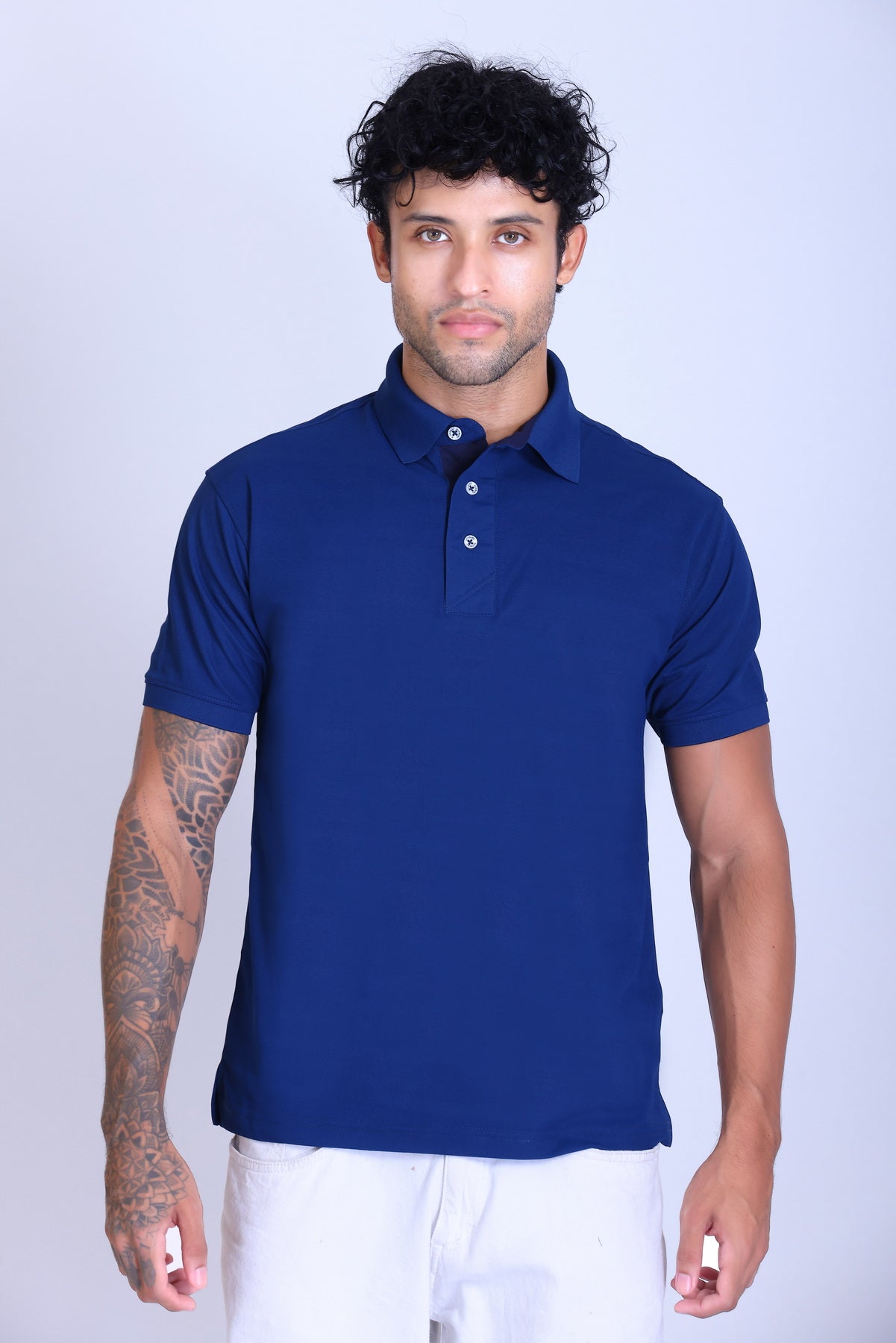 WINBARG Spanish Polo T-Shirt in Teal Blue - image 1