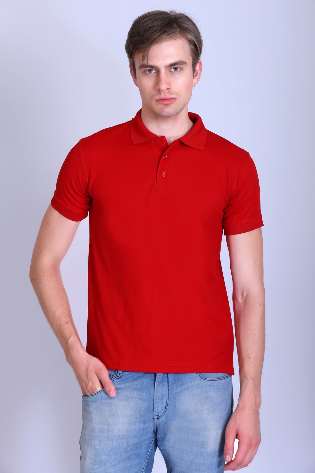 PIKMEE Titlis Polo T-Shirt in Red - image 1