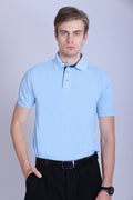 WINBARG Spanish Polo T-Shirt in Ice Blue - image 1