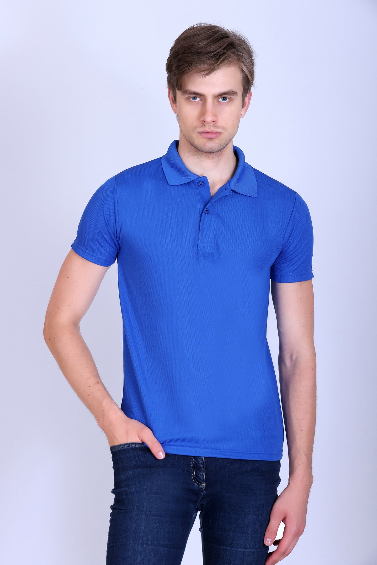 Sports Republic Acti-Play Dryfit Polo T-Shirt in Royal Blue