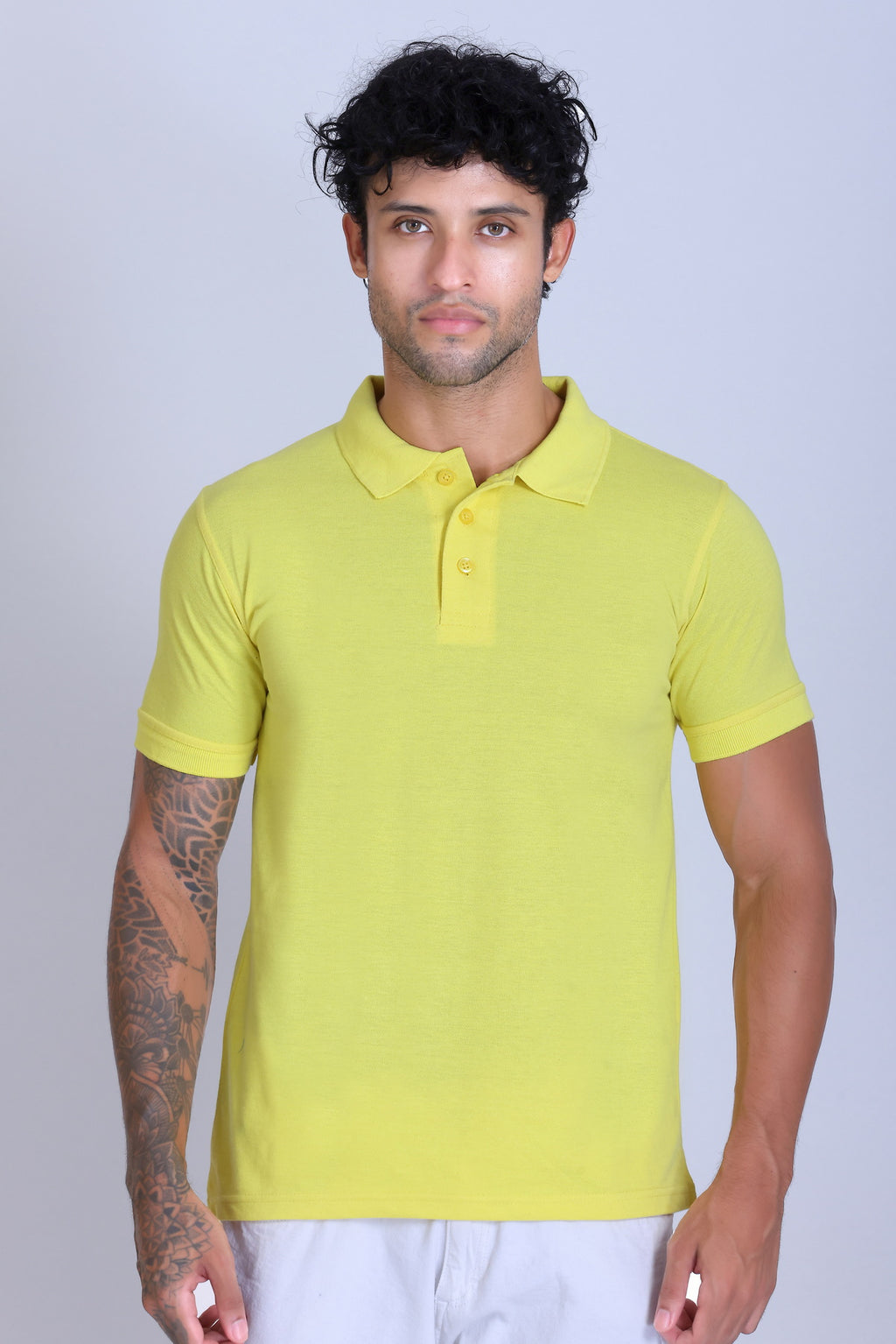 PIKMEE Fastees Polo T-Shirt in Lemon Yellow - image 1